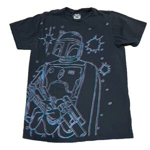 Junk Food Star Wars Bubba Fett Gun Black Cotton Women Size M